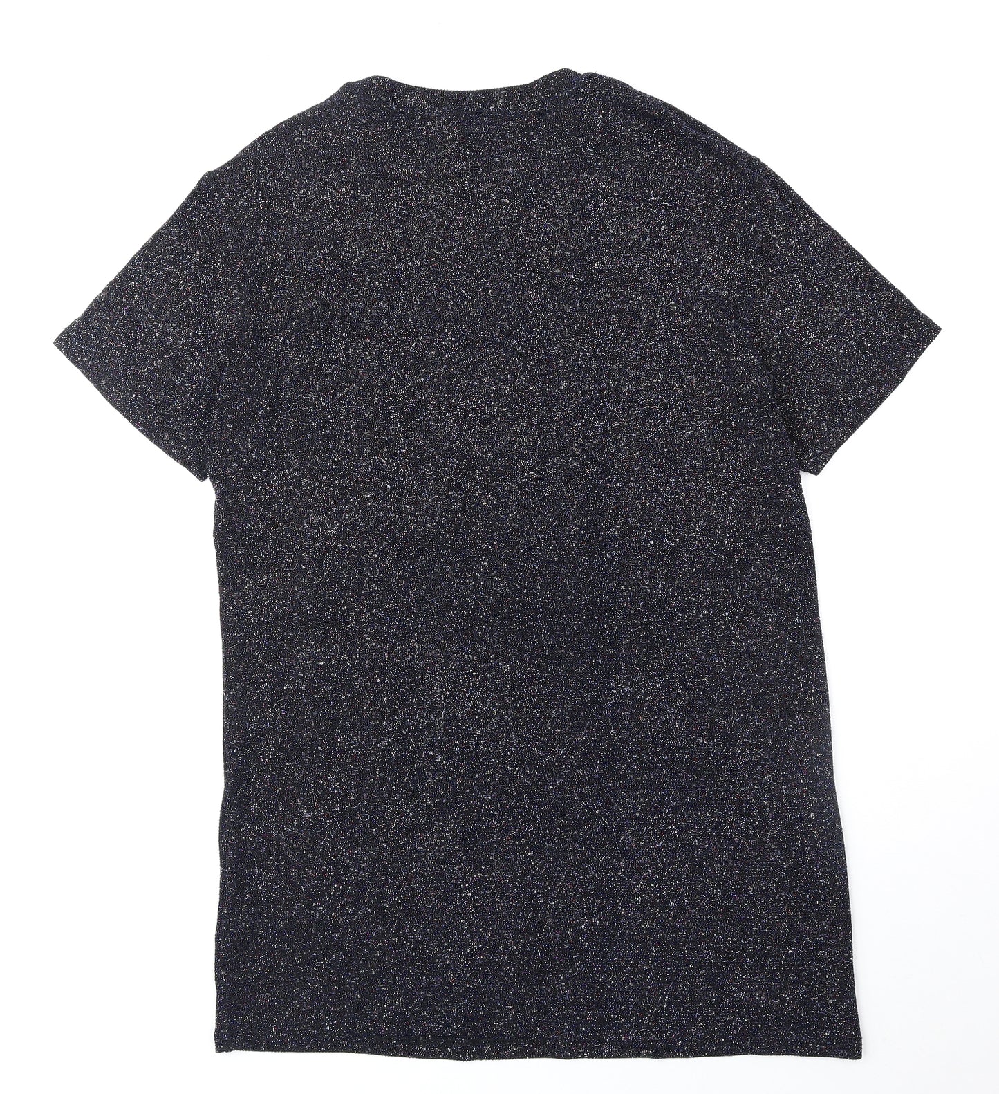Divided Womens Blue Polyester T-Shirt Dress Size 6 Round Neck Pullover