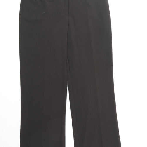 Epilogue Womens Brown Polyester Trousers Size 12 Regular Zip