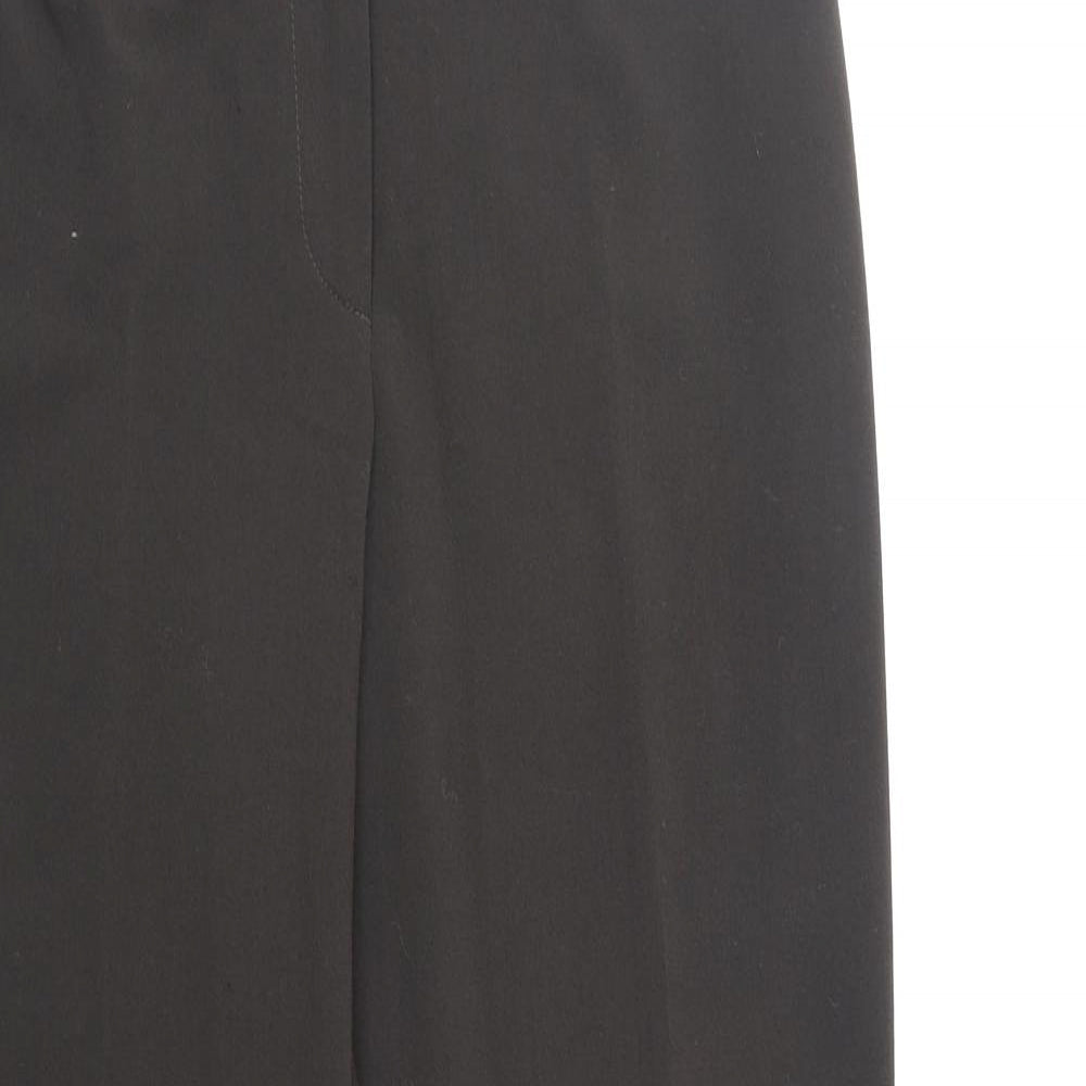 Epilogue Womens Brown Polyester Trousers Size 12 Regular Zip