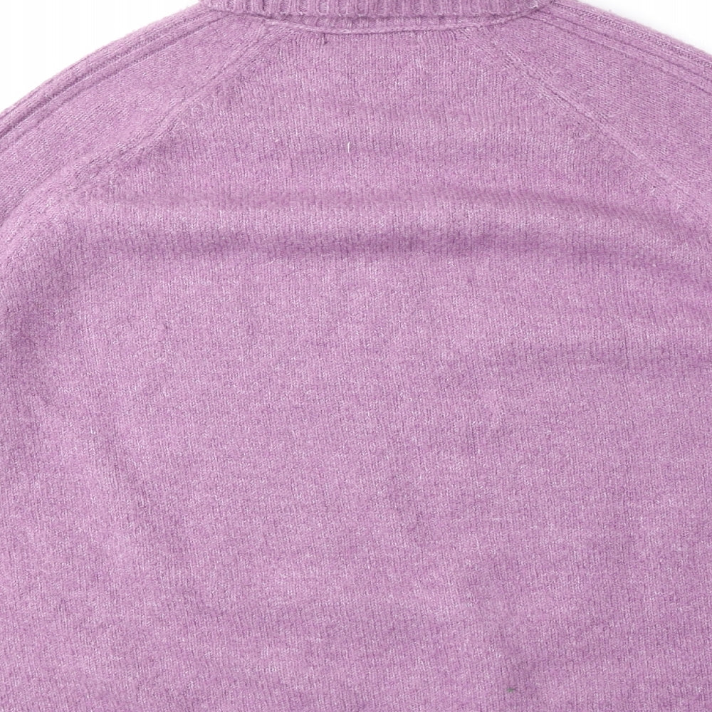 Marks and Spencer Womens Purple Roll Neck Acrylic Pullover Jumper Size L
