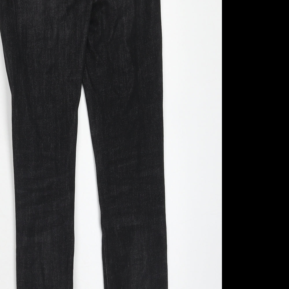 H&M Womens Black Cotton Skinny Jeans Size 25 in L32 in Regular Zip