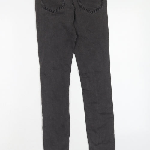 Noisy may Womens Grey Cotton Skinny Jeans Size 26 in L32 in Regular Zip