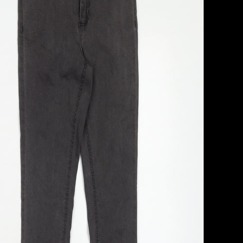 Noisy may Womens Grey Cotton Skinny Jeans Size 26 in L32 in Regular Zip