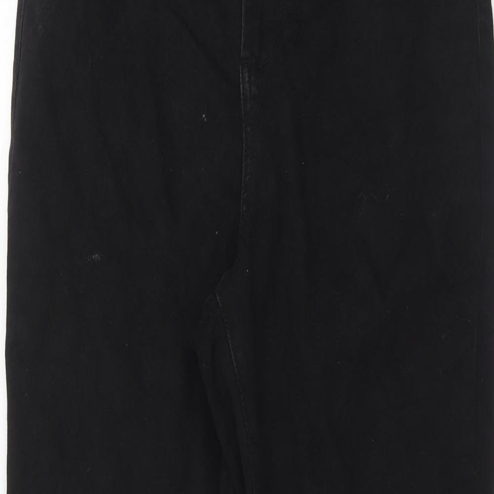 Denim & Co. Womens Black Cotton Jegging Jeans Size 12 Regular Zip