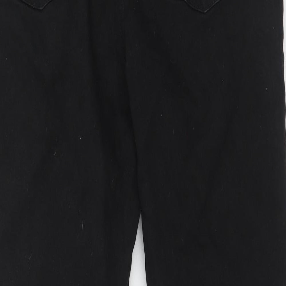 Denim & Co. Womens Black Cotton Jegging Jeans Size 12 Regular Zip