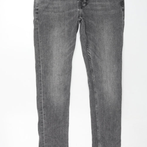 Denim & Co. Mens Grey Cotton Skinny Jeans Size 36 in L30 in Regular Zip