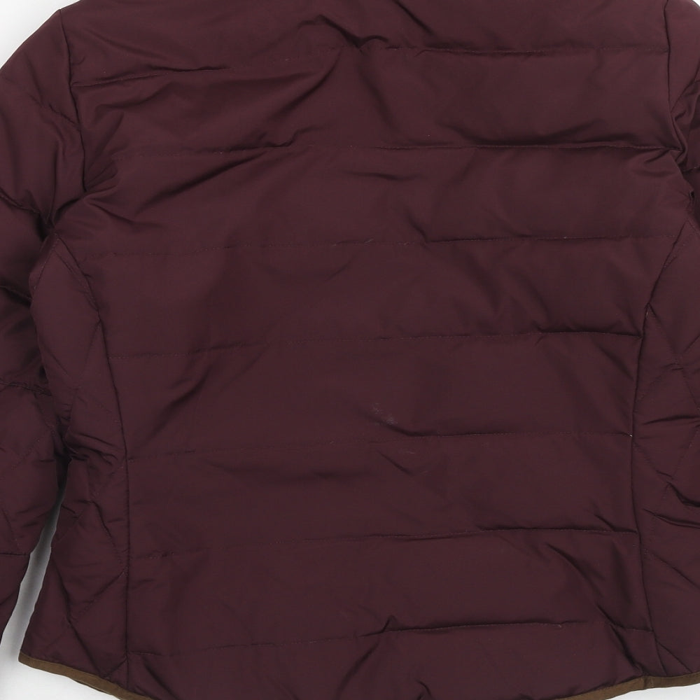 VERO MODA Womens Purple Puffer Jacket Jacket Size M Zip