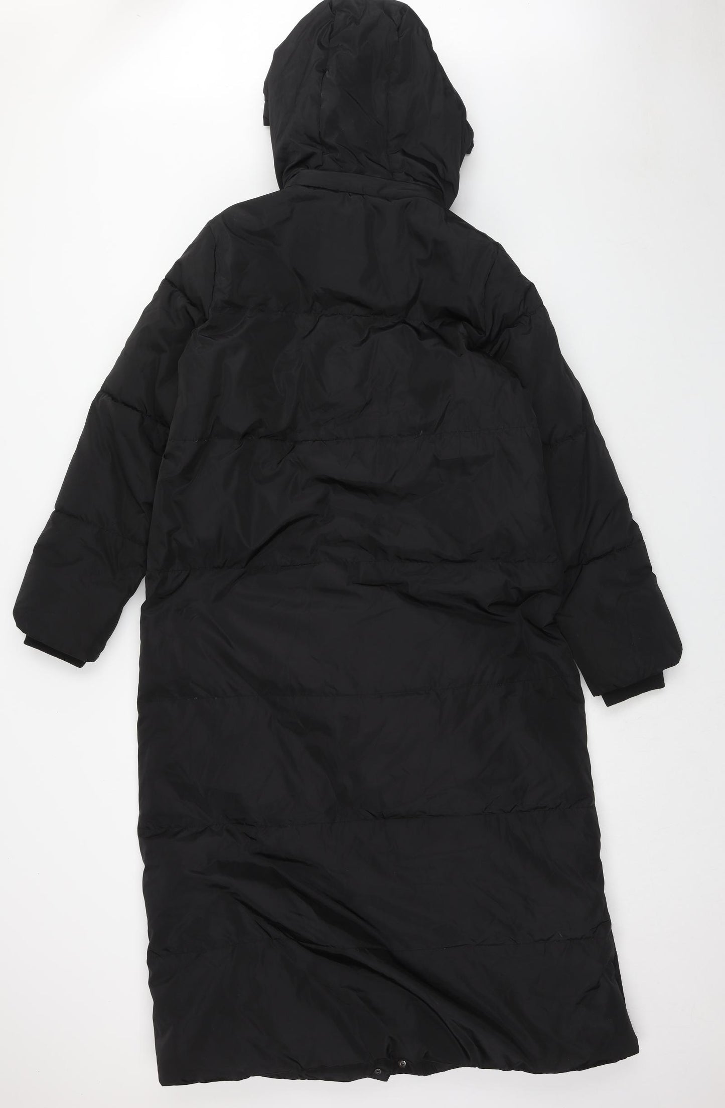 Zara Womens Black Quilted Coat Size XS Zip