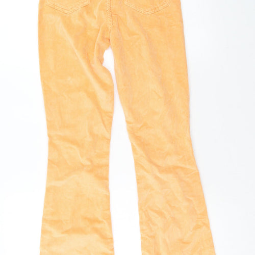BDG Womens Orange Cotton Trousers Size 24 in L30 in Regular Zip
