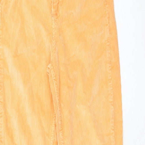 BDG Womens Orange Cotton Trousers Size 24 in L30 in Regular Zip