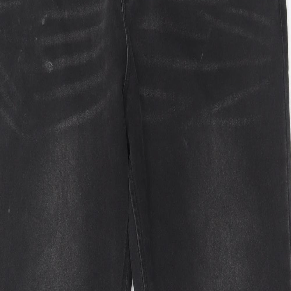 NEXT Boys Black Cotton Straight Jeans Size 16 Years Regular Drawstring