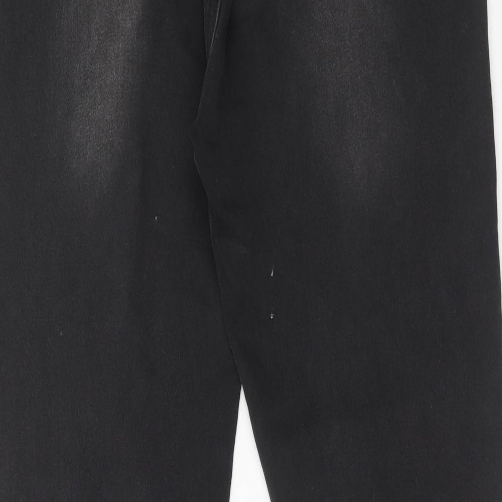NEXT Boys Black Cotton Straight Jeans Size 16 Years Regular Drawstring
