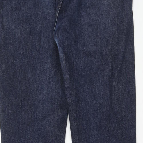 Marks and Spencer Womens Blue Cotton Skinny Jeans Size 10 Regular Zip