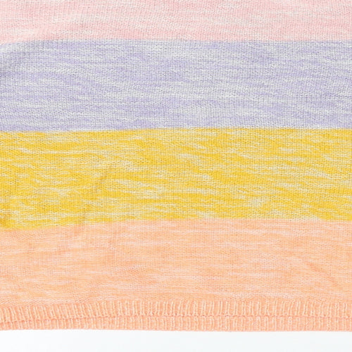 Primark Womens Multicoloured Round Neck Striped Acrylic Pullover Jumper Size XS
