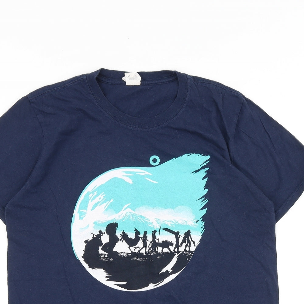 Gildan Mens Blue Cotton T-Shirt Size M Round Neck - League of Legends