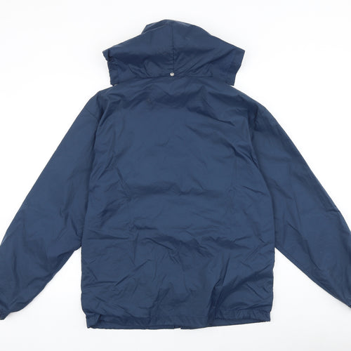 Fruit of the Loom Mens Blue Windbreaker Jacket Size S Zip