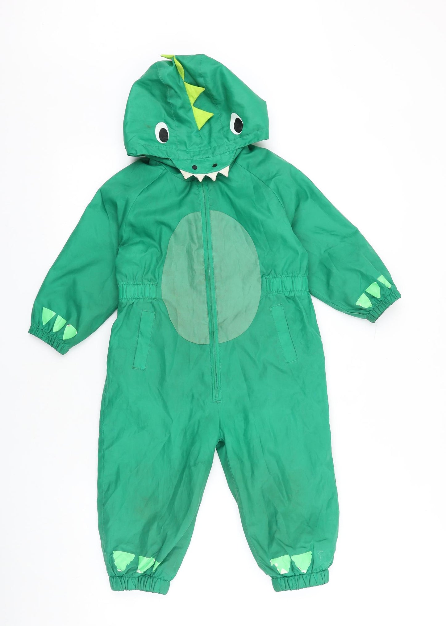 TU Baby Green Polyester Coverall One-Piece Size 18-24 Months Zip - Dinosaur