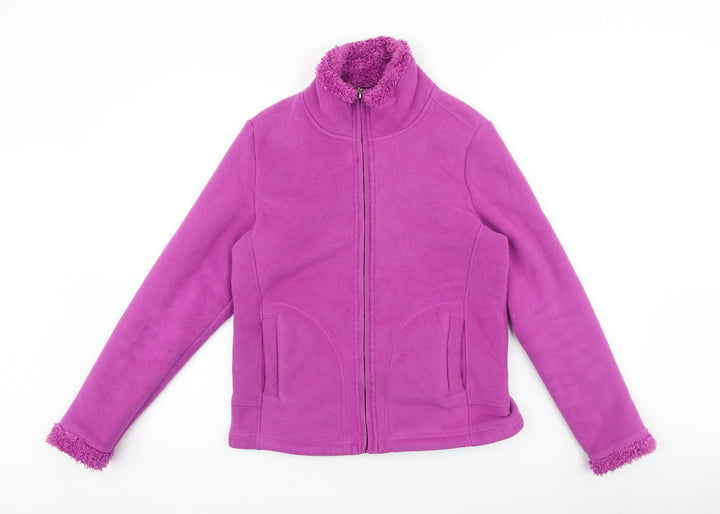 Marks and Spencer Womens Purple Jacket Size 10 Zip