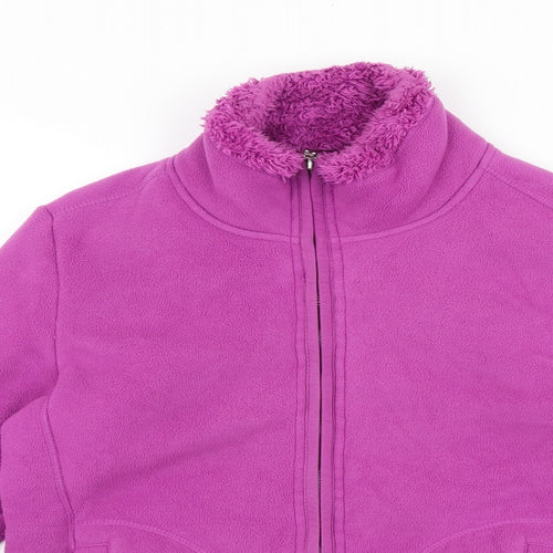 Marks and Spencer Womens Purple Jacket Size 10 Zip