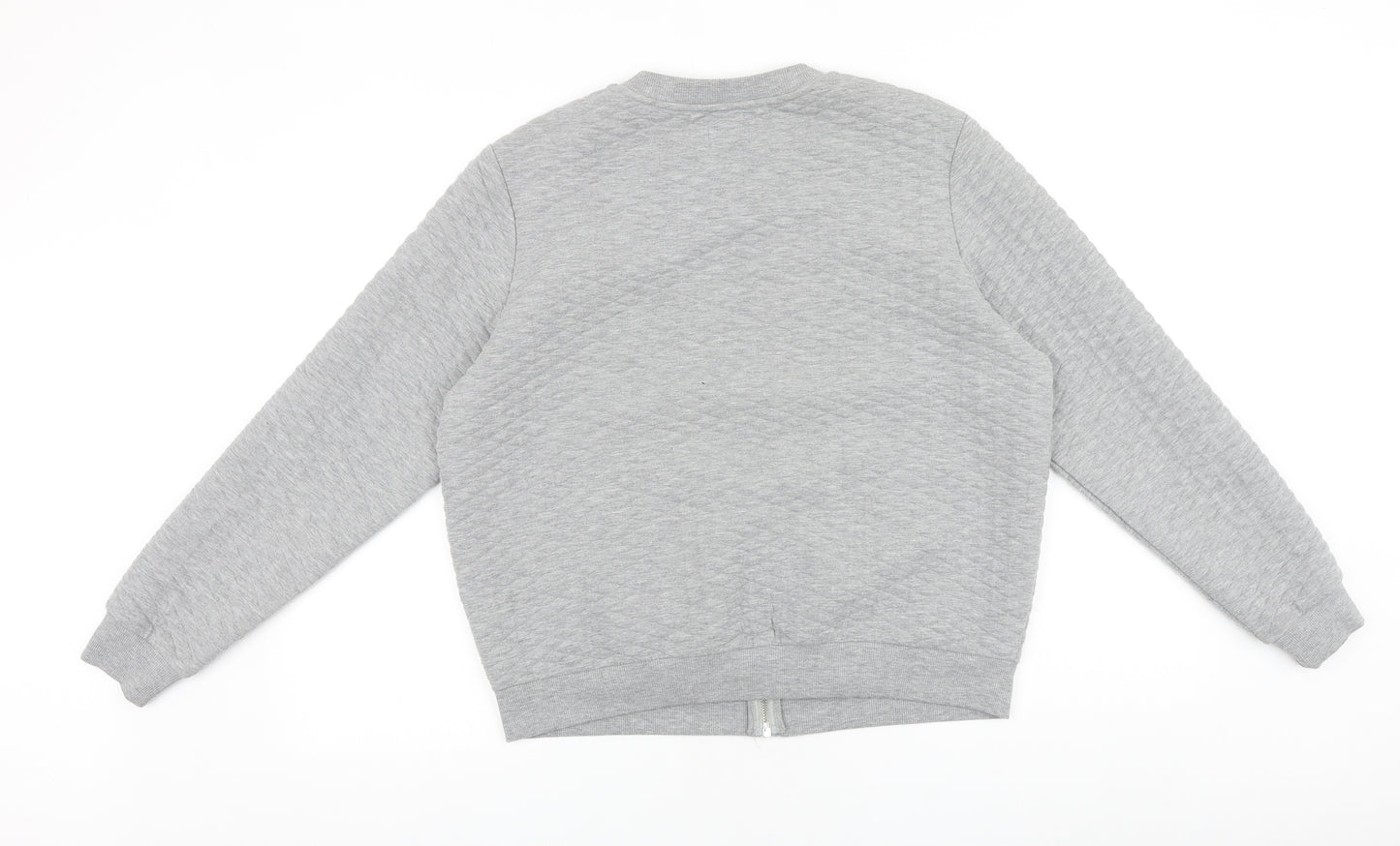 Marks and Spencer Womens Grey Acetate Full Zip Sweatshirt Size 16 Zip