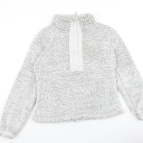 NEXT Womens Grey 100% Cotton Pullover Sweatshirt Size M Zip