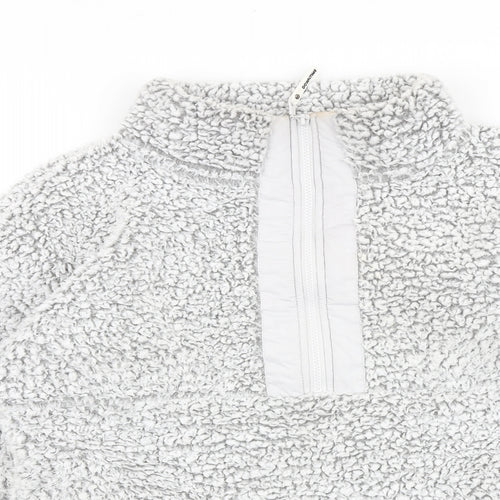NEXT Womens Grey 100% Cotton Pullover Sweatshirt Size M Zip
