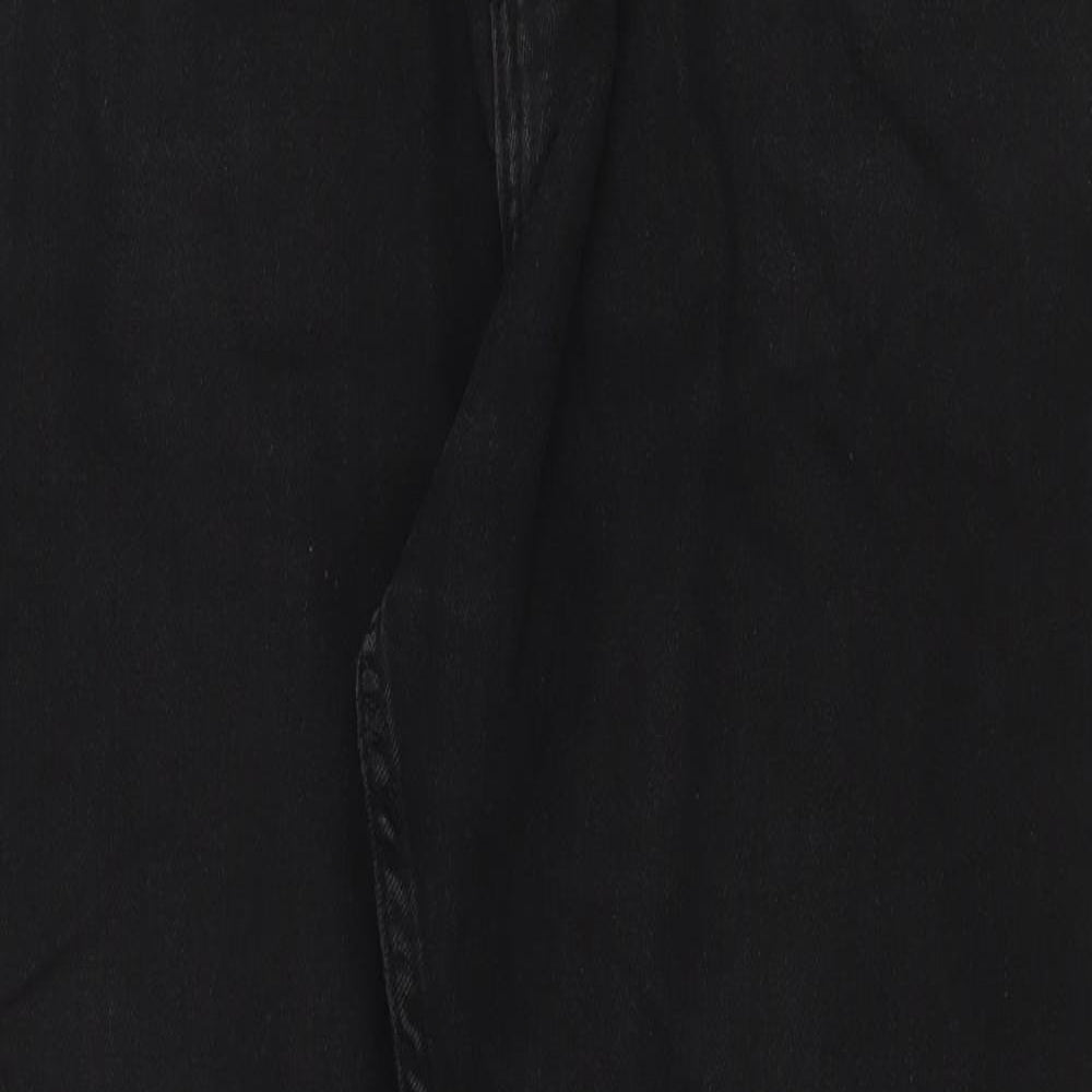 Blue Harbour Mens Black Cotton Straight Jeans Size 34 in Regular Zip