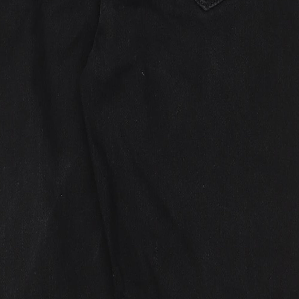 Blue Harbour Mens Black Cotton Straight Jeans Size 34 in Regular Zip