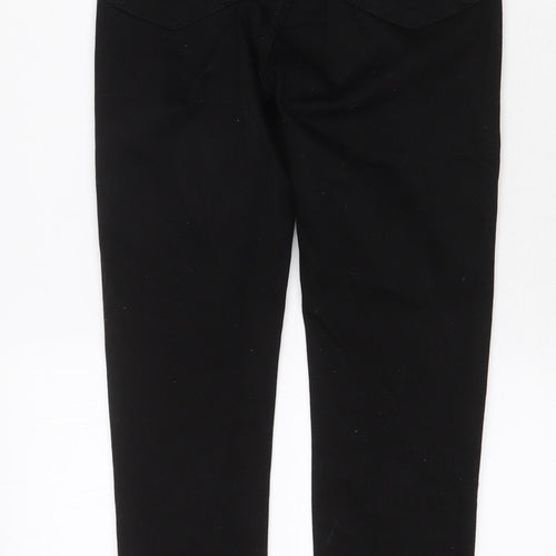 Topshop Womens Black Cotton Skinny Jeans Size 26 in Regular Zip