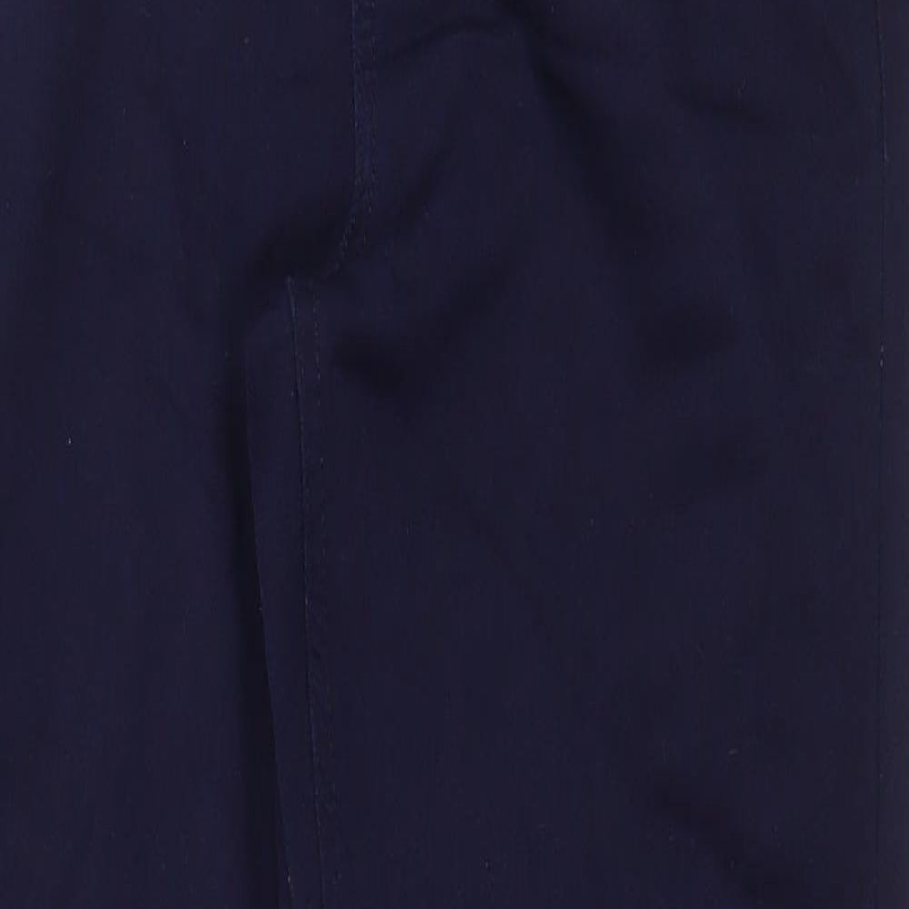 Marks and Spencer Womens Blue Cotton Straight Jeans Size 12 Regular Zip