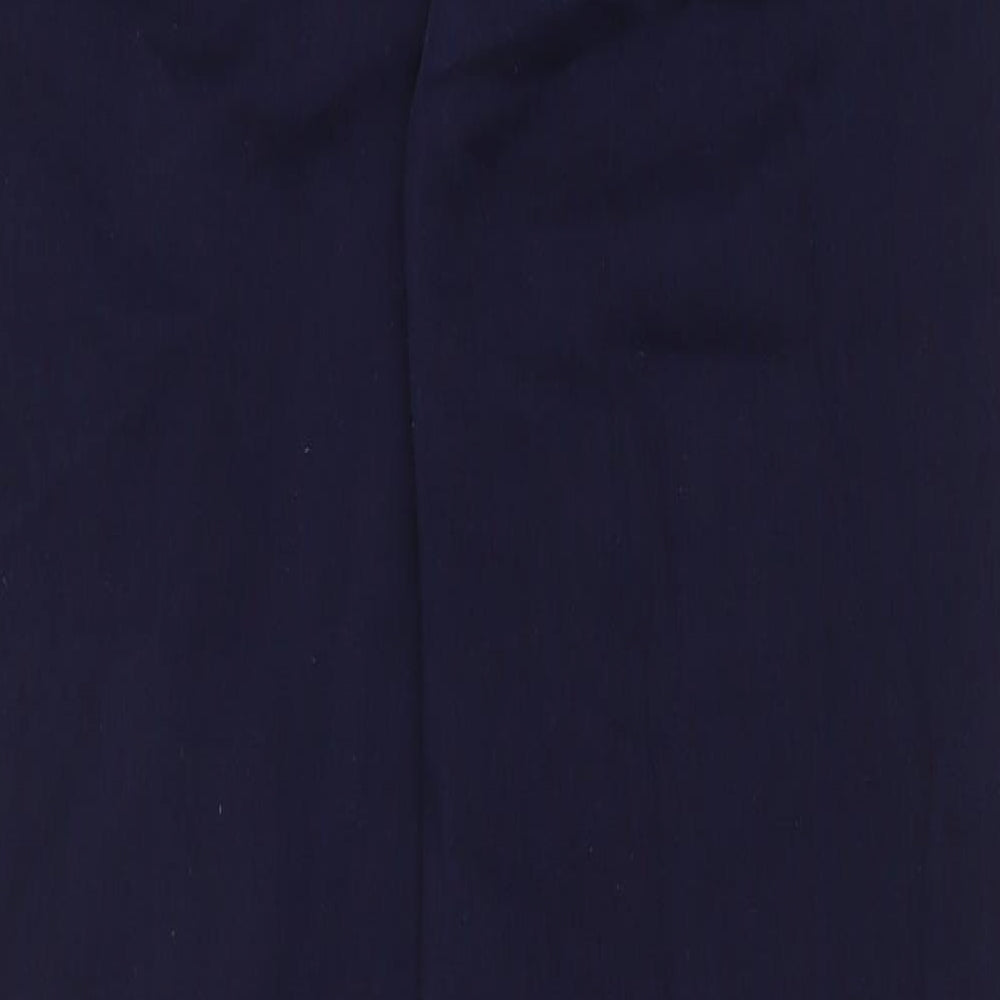 Marks and Spencer Womens Blue Cotton Straight Jeans Size 12 Regular Zip