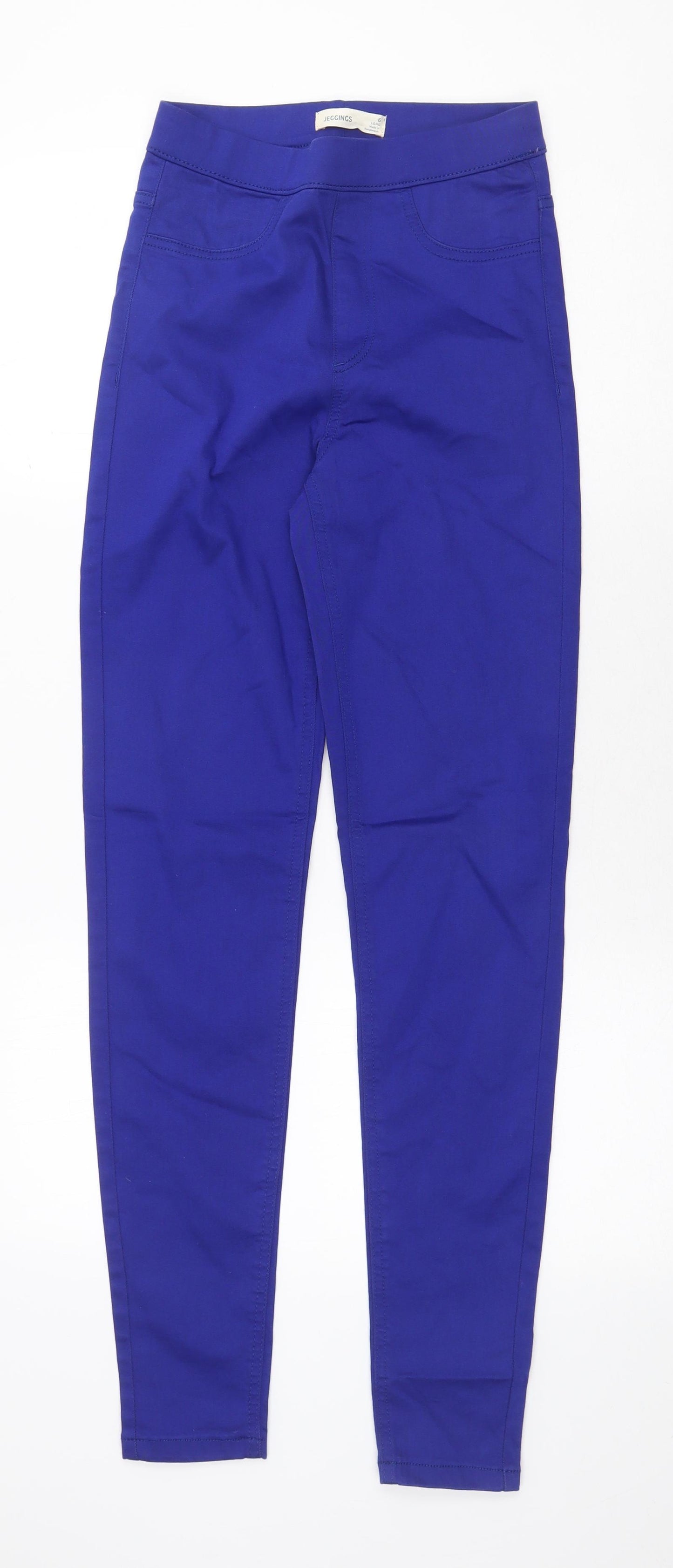 Marks and Spencer Womens Blue Cotton Jegging Jeans Size 6 Regular