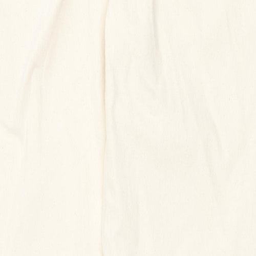 Marks and Spencer Mens Beige Cotton Tapered Jeans Size 24 in Regular Zip