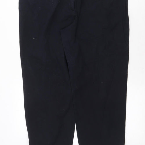 ESCADA Womens Blue Cotton Straight Jeans Size 16 Regular Zip