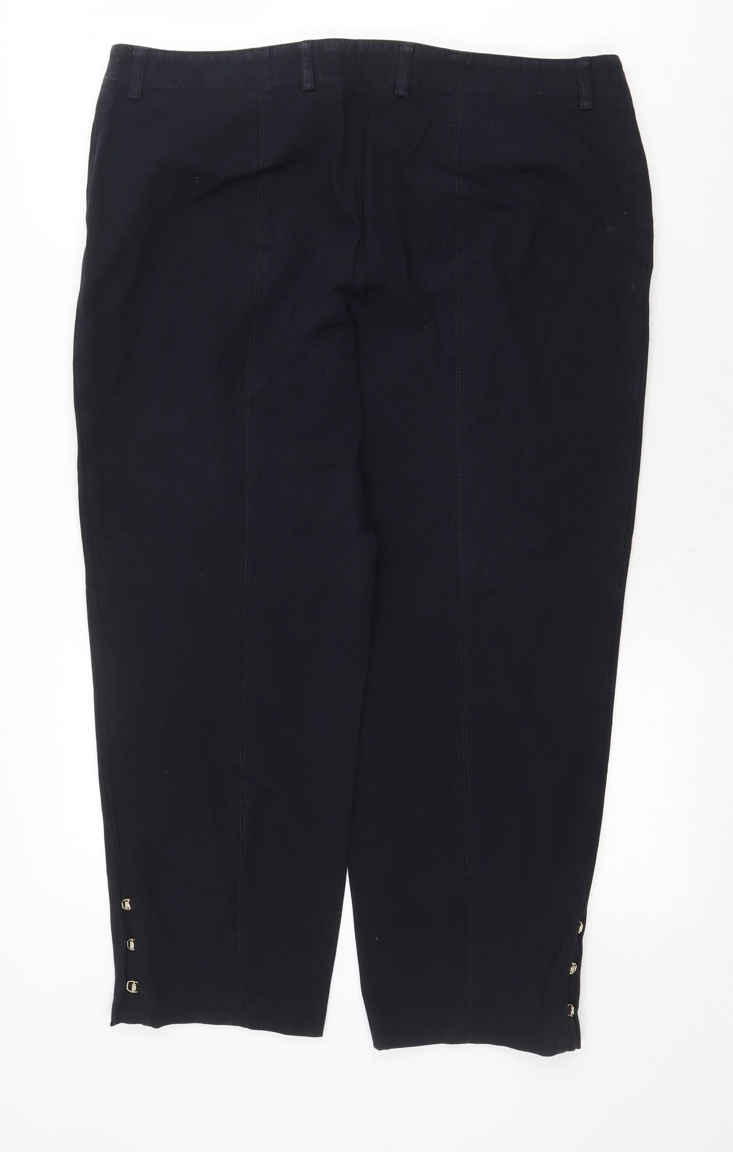 ESCADA Womens Blue Cotton Straight Jeans Size 16 Regular Zip