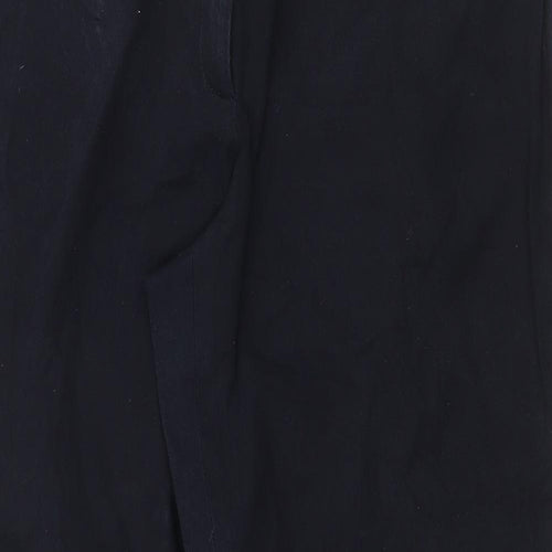 ESCADA Womens Blue Cotton Straight Jeans Size 16 Regular Zip