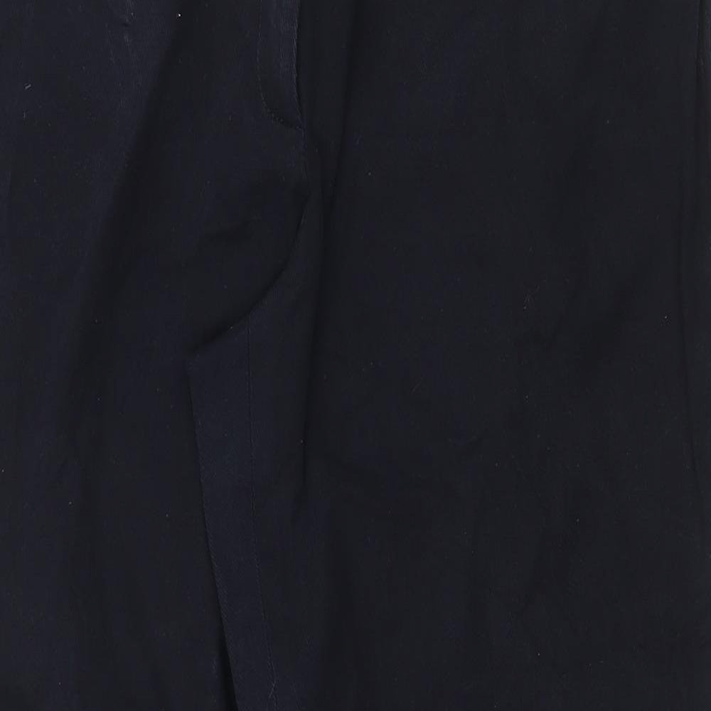 ESCADA Womens Blue Cotton Straight Jeans Size 16 Regular Zip