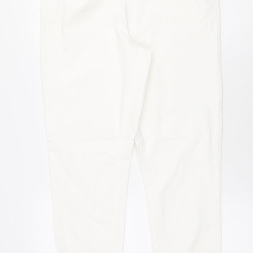 Marks and Spencer Womens White Cotton Jegging Jeans Size 14 Regular Zip