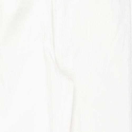 Marks and Spencer Womens White Cotton Jegging Jeans Size 14 Regular Zip