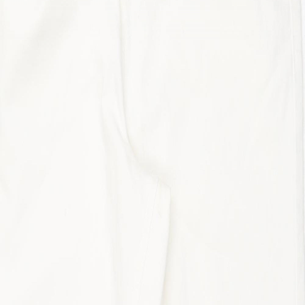Marks and Spencer Womens White Cotton Jegging Jeans Size 14 Regular Zip