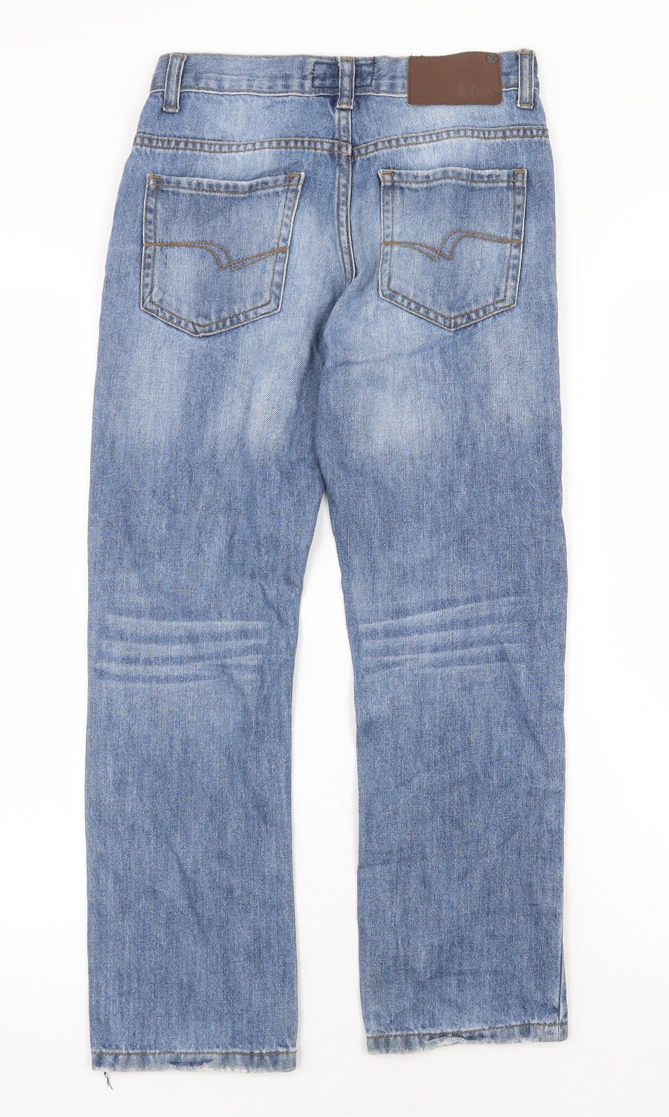 Lee Cooper Boys Blue Cotton Straight Jeans Size 9-10 Years Regular Zip