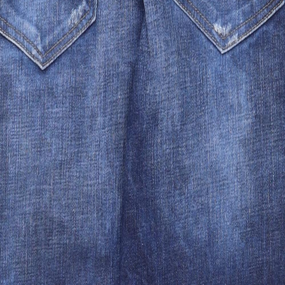 Union Wares Mens Blue Cotton Straight Jeans Size 32 in Regular Zip