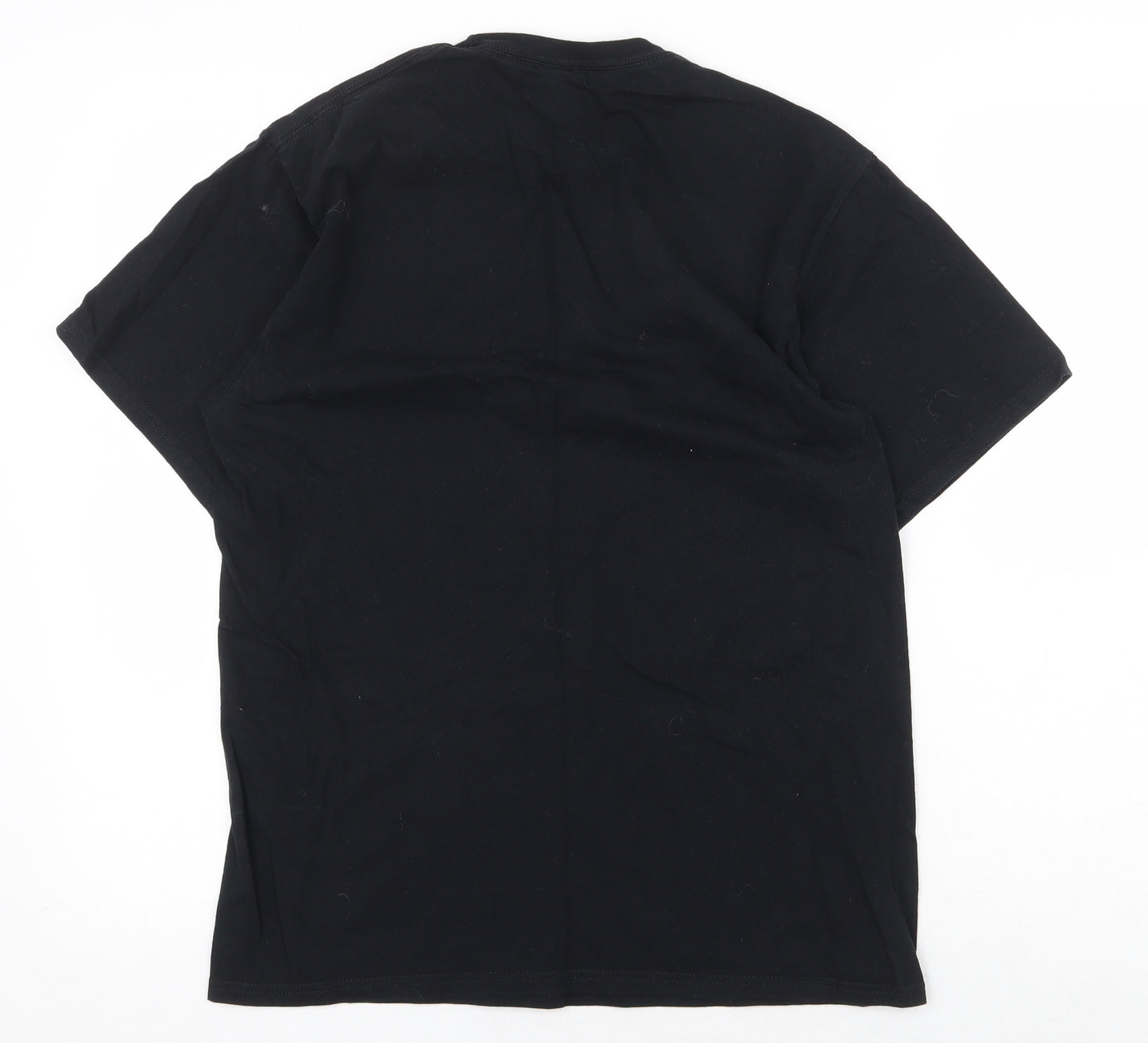 Port & Company Mens Black Cotton T-Shirt Size M Round Neck - 1943 Bicycle