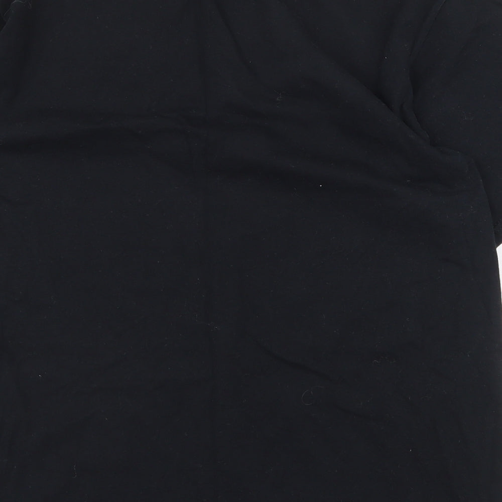 Port & Company Mens Black Cotton T-Shirt Size M Round Neck - 1943 Bicycle