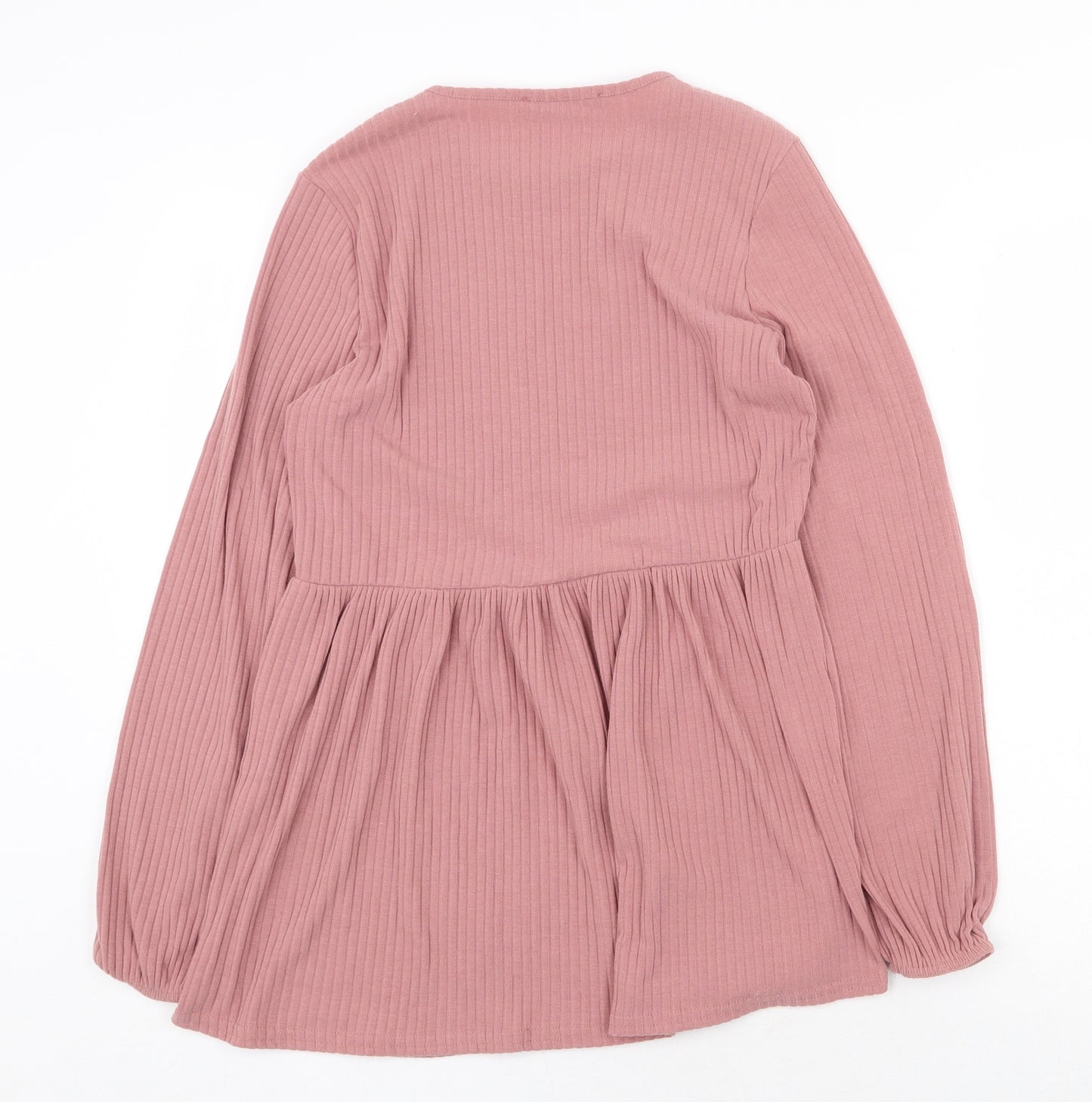George Womens Pink Polyester Tunic T-Shirt Size 10 Round Neck