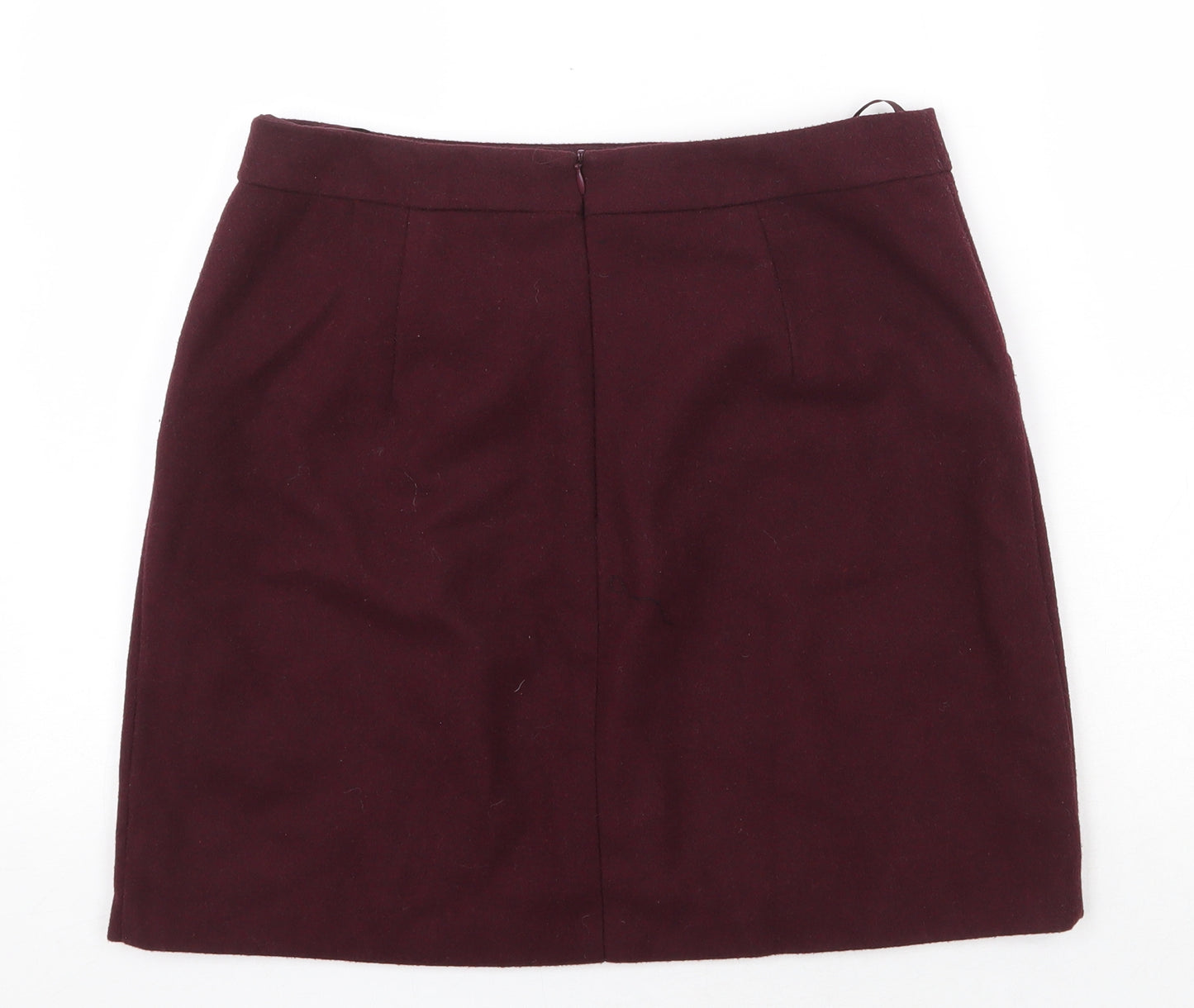 Papaya Womens Purple Polyester Straight & Pencil Skirt Size 12 Zip