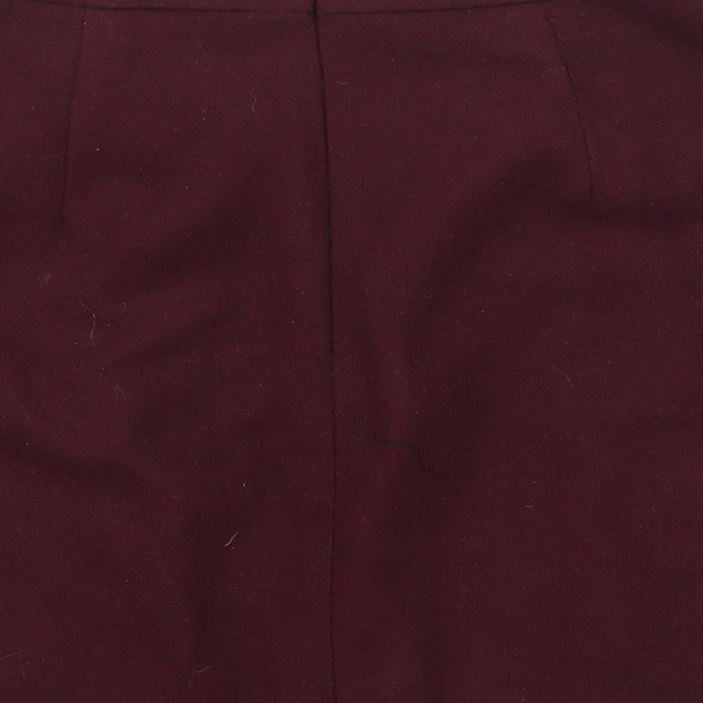 Papaya Womens Purple Polyester Straight & Pencil Skirt Size 12 Zip