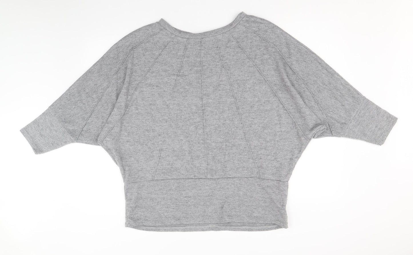 Roman Womens Grey Round Neck Viscose Pullover Jumper Size L