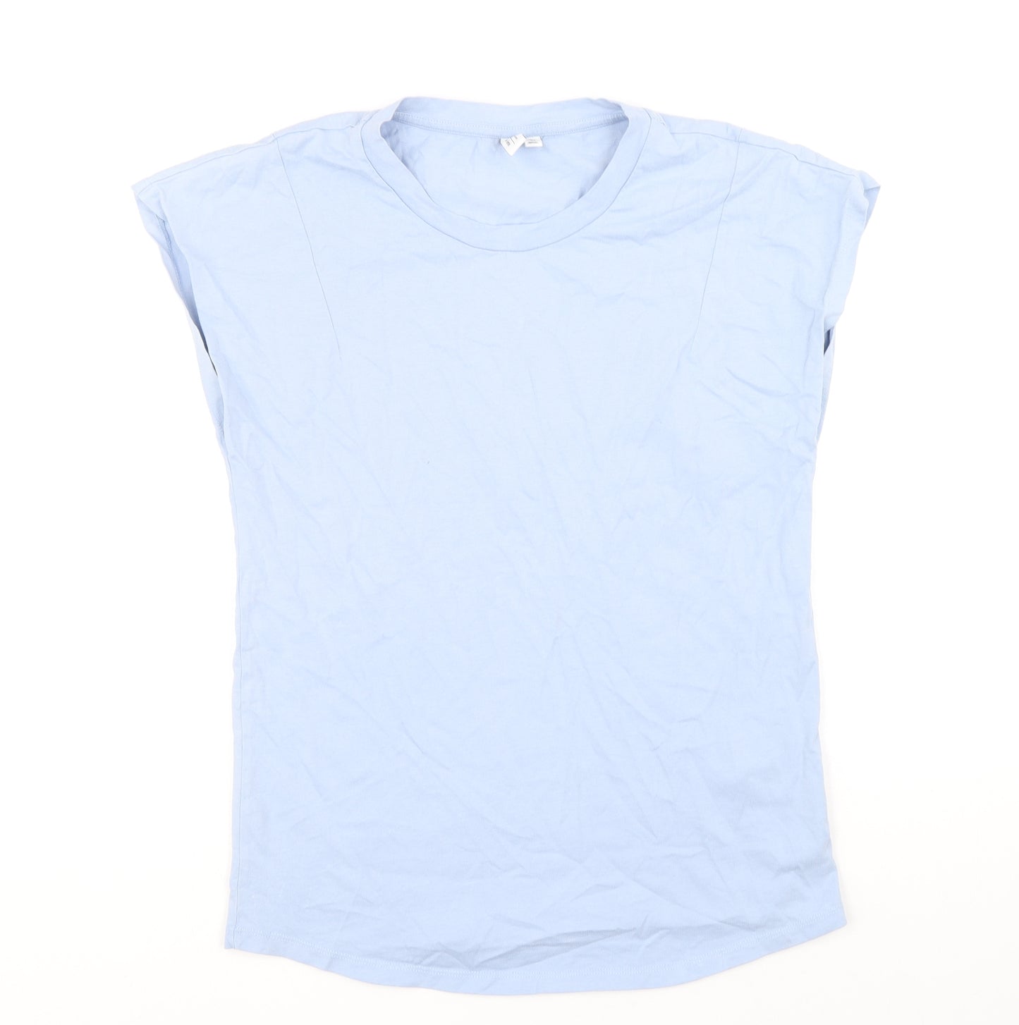 & Other Stories Womens Blue 100% Cotton Basic T-Shirt Size 10 Round Neck