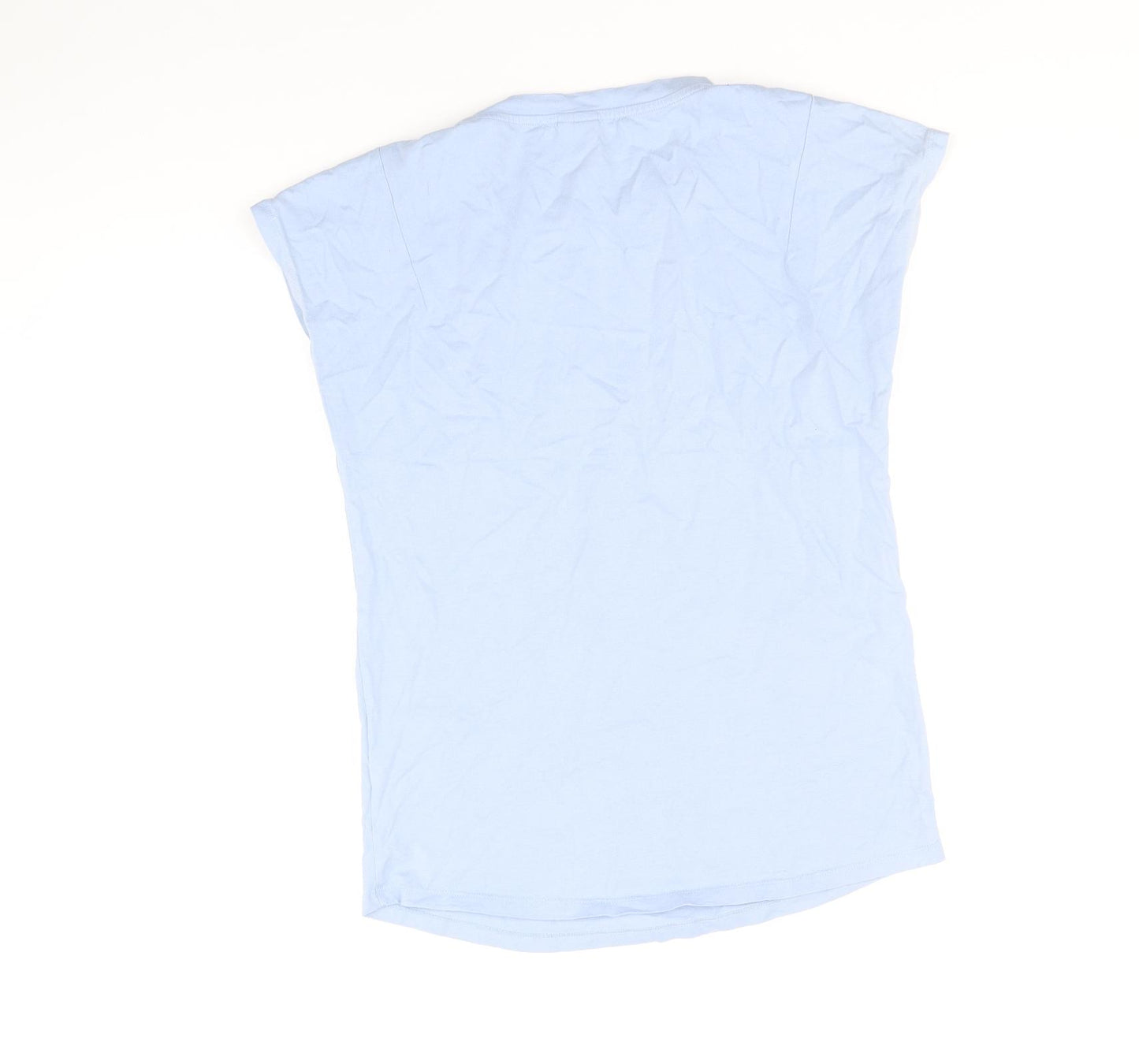 & Other Stories Womens Blue 100% Cotton Basic T-Shirt Size 10 Round Neck